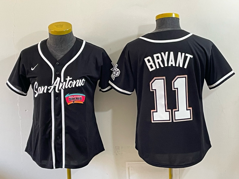 Women San Antonio Spurs #11 Bryant black Nike 2026 NBA Jersey 101901